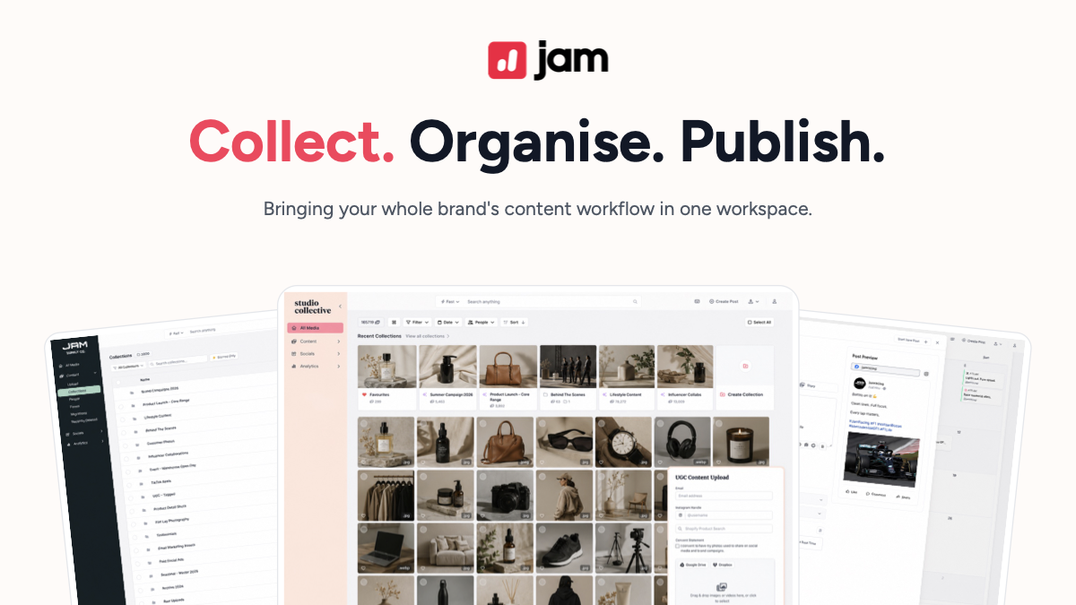 Cover slide of the Jam platform overview deck